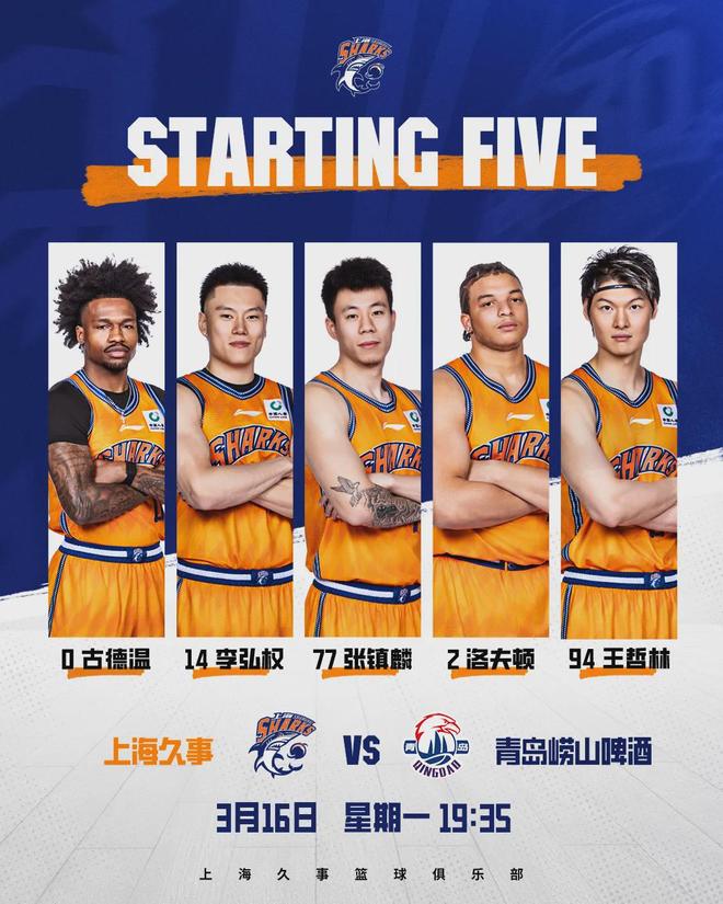 CBA常規賽第26輪，上海久事84:80青島嶗山啤酒