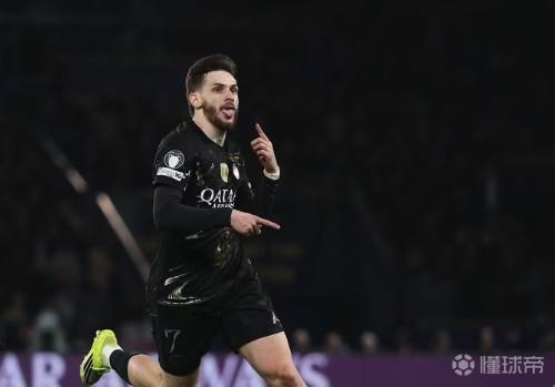 KK7巴黎生涯欧冠淘汰赛已进7球，队史该数据仅次于姆巴佩