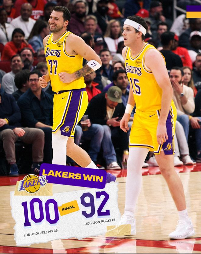 湖人9戰8勝穩居西區第三！東契奇場均34+9+8超猛 在場+90洛城第二